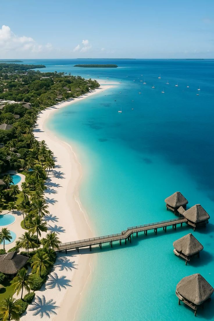Luxury beach resort and turquoise coast